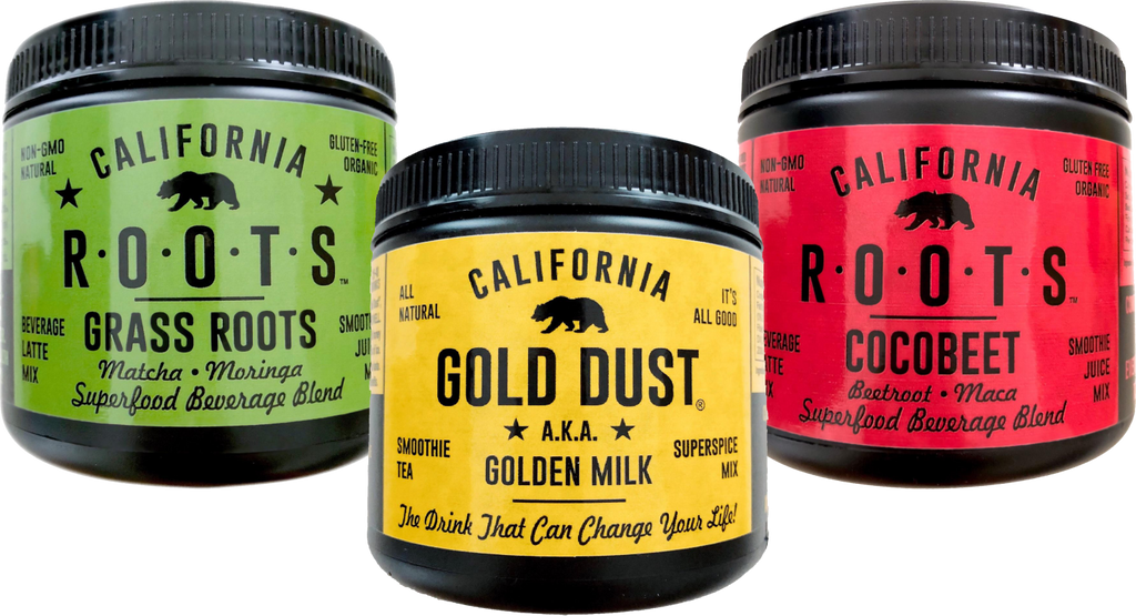 3 Jar Super Saver  FREE SHIPPING-Superfood Golden Milk, Cocobeet, Grassroots Sampler