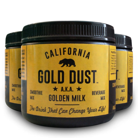 3 Jar Super Saver FREE SHIPPING-California Gold Dust "Golden Milk" Organic Turmeric Smoothie and Nutraccino Mix